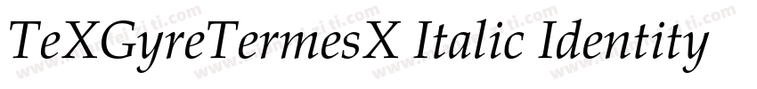 TeXGyreTermesX Italic Identity H字体转换